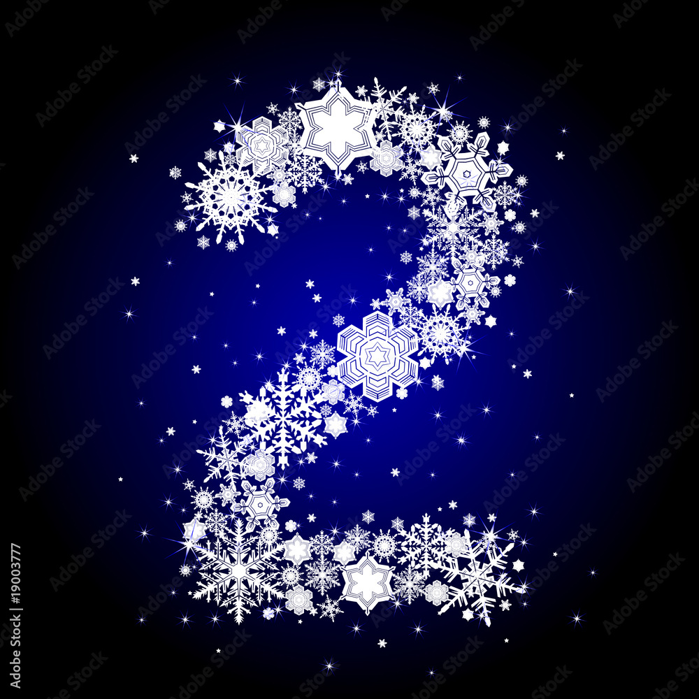 Canvas Prints alphabet snow 2