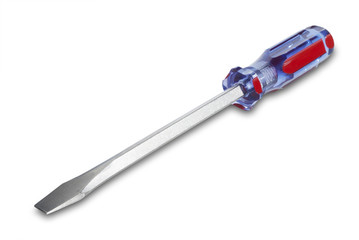 Screwdriver on white with shadow and clipping path