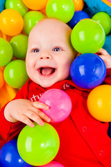 Fototapeta na wymiar Smiling infant