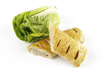 Salad Lettace and Sausage Roll