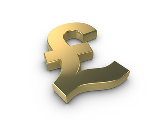 Gold pound symbol