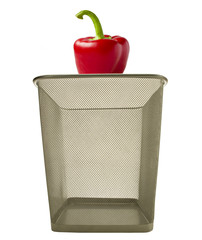 The peper and bin.