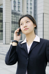 businesswoman using mobile phone