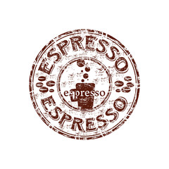 Espresso grunge rubber stamp