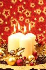 Christmas decoration with candles