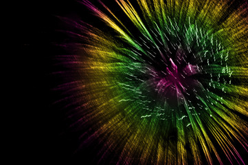 Obraz premium fireworks of colors on a white background