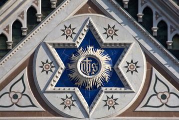 Dettaglio Del Rosone  Della Basilica Di Santa Croce Di Firenze