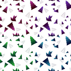 vector seamless set of christmas trees