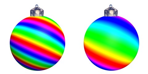 High resolution Christmas ornaments, rendered at maximum quality