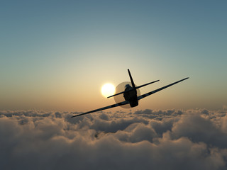 Propeller Plane In The Sky