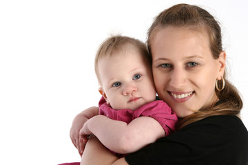 Young attractive mother with cute child