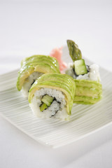 Avocado Sushi plate