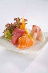 Salmon Tuna and Kingfish Sashimi plate