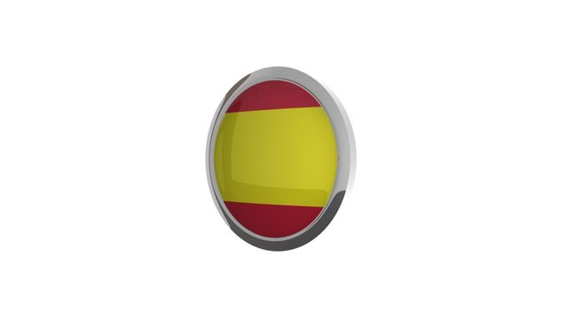 rotierender Button Flagge Spanien