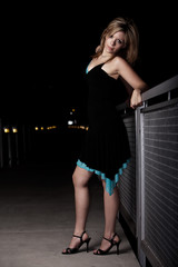 Young attractive caucasian twenties woman outdoor