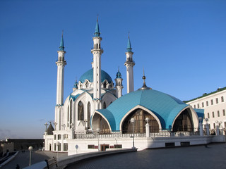 Fototapeta na wymiar Meczet Kul Szarif w terytorium Kremla w Kazaniu
