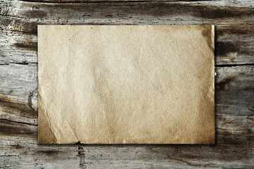 vintage paper on wood texture