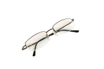 Light tone spectacles isolated on white.