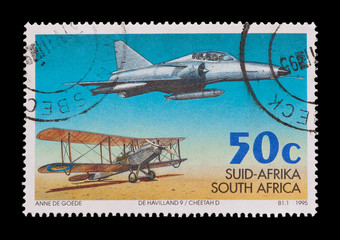 commemorative stamp of the South African airforce