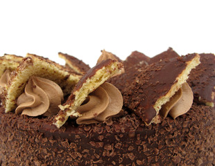 Chocolate cake with cream