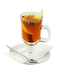 Alcohol cocktail with lime and spice
