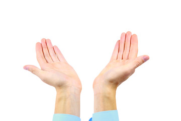 Obraz premium Hands. Space to insert your objects.