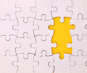 Fototapeta premium There is no one element , blank, puzzle.