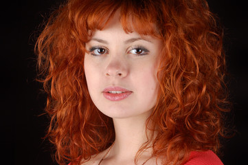 Fototapeta premium red-haired pretty girl