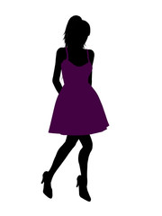 Fashionable Female Illustration Silhouette