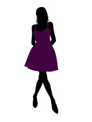 Fashionable Female Illustration Silhouette
