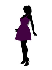 Fashionable Female Illustration Silhouette