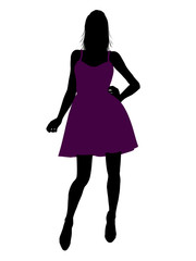 Fashionable Female Illustration Silhouette