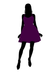 Fashionable Female Illustration Silhouette