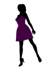 Fashionable Female Illustration Silhouette