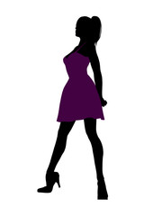 Fashionable Female Illustration Silhouette