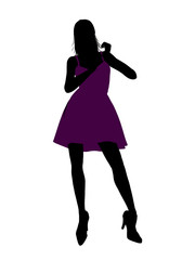 Fashionable Female Illustration Silhouette