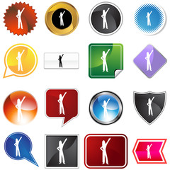 Pointing Business Woman Variety Set