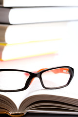 books and glasses