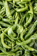 Green pepper texture in the marketplace