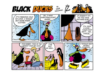 Obraz premium Black Ducks Comic Strip episode 33