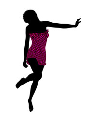 African American Female Swimsuit Silhouette