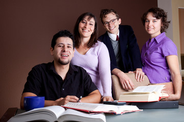Group of happy students