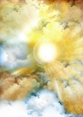 Obraz na płótnie Canvas Hintergrund Sonnenspiel