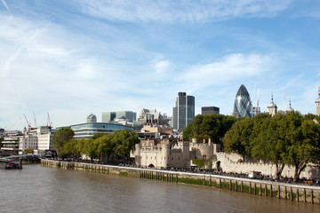 view from the Tower Bridge in London