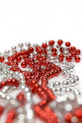 Red and Silvery Decoration Beads