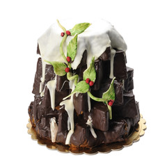 Pandoro ricoperto di cioccolato fondente