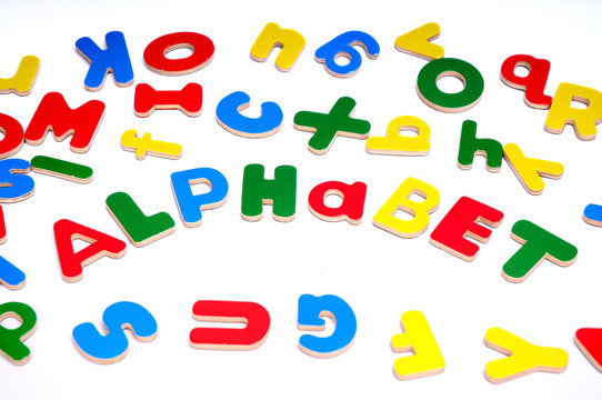 bunte Buchstaben Wort Alphabet