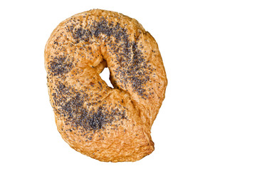 Bread food over white