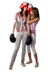 Two pretty boxing girls