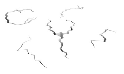 Earth Crack Set Isolated